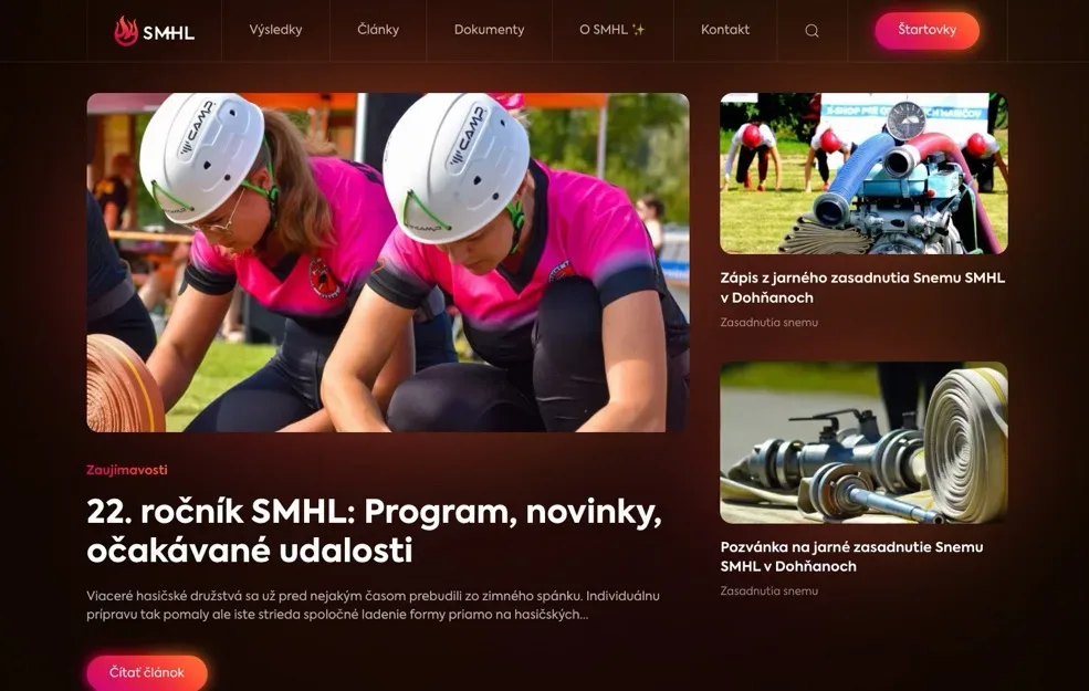 Náhled webu SMHL